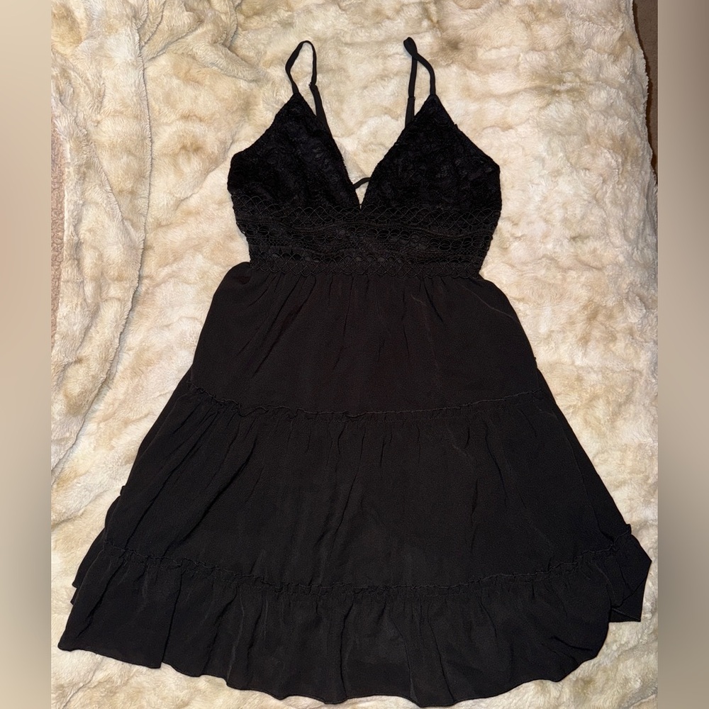SHEIN Black Lace Mini Dress